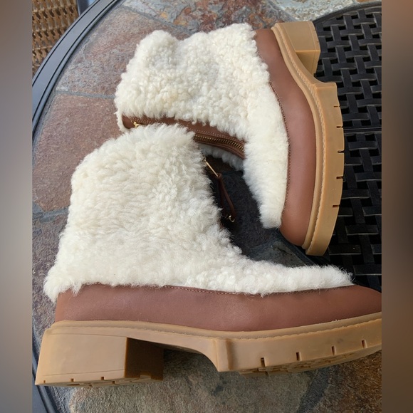 COACH *Leona* Leather & Shearling Boots - Picture 7 of 11